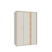 Drehtürenschrank >WEXLIN< 5 Böden, 1 Stange, Sand / Mauvella Eiche - 126,3x193,7x60cm (BxHxT)