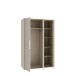 Drehtürenschrank >WEXLIN< 5 Böden, 1 Stange, Sand / Mauvella Eiche - 126,3x193,7x60cm (BxHxT)