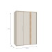 Drehtürenschrank >WEXLIN< 5 Böden, 1 Stange, Sand / Mauvella Eiche - 126,3x193,7x60cm (BxHxT)