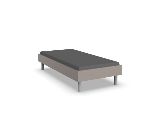 Bettgestell >Easy Beds Standard< Liegefläche 100x200 cm, SAHARAGRAU - 109x38x210cm (BxHxT)