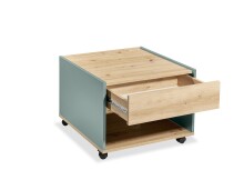 Beistelltisch >Debby< 4 Rollen, Schublade, Artisan...
