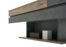 Couchtisch >Kathi< höhenverstellbar, flagstaff oak, matera - 110x43,5/67x60cm (BxHxT)