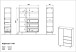 Highboard >CANTORIA< 2 Türen, 3 Schübe, Castello-Eiche-Dekor/Schwarz - 109x150x40cm (BxHxT)
