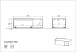Couchtisch >CANTORIA< 2 Klappen, Castello-Eiche-Dekor / Schwarz - 112x37x53cm (BxHxT)