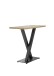 Bartisch >Duke< in Eiche, schwarz, Massivholz, Metall - 120x104x60cm (BxHxT)