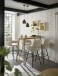 Bartisch >Jules< in Eiche, schwarz, Massivholz, Metall - 120x104x60cm (BxHxT)