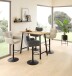 Bartisch >Kent< in Eiche, schwarz, Massivholz, Metall - 120x104x60cm (BxHxT)