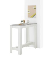 Bartisch >Modesto< in beton Dekor, weiß - 115x103x50cm (BxHxT)