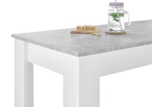 Bartisch >Modesto< in beton Dekor, weiß - 115x103x50cm (BxHxT)