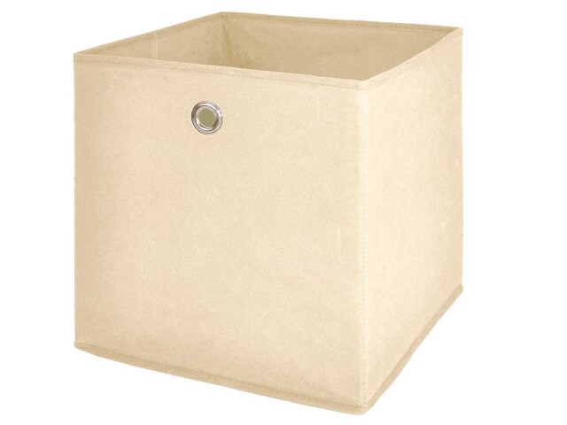 Faltbox >One< in beige aus Polypropylen - 32x32x32cm (BxHxT)