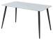 Esstisch >Cody< in weiß, schwarz, Keramik, Metall - 140x76x80cm (BxHxT)