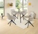 Esstisch >Floris< in Steinoptik, schwarz, MDF, Metall - 75x100cm (HxD)