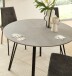 Esstisch >Floris< in Steinoptik, schwarz, MDF, Metall - 75x100cm (HxD)