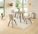 Esstisch >Floris< in Steinoptik, schwarz, MDF, Metall - 75x100cm (HxD)