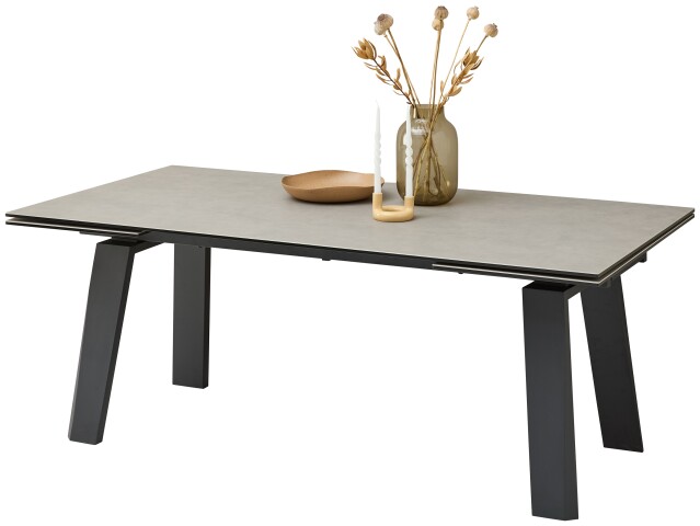 Kulissen-Esstisch >Janis< ausziehbar bis 300cm, grau, schwarz - 200/300x76x100 (BxHxT)