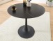 Esstisch >Josh< in schwarz, Keramik, Metall - 75x90cm (HxD)