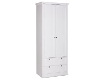 Kleiderschrank >Landsted< in Weiß - 80x200x51cm (BxHxT)