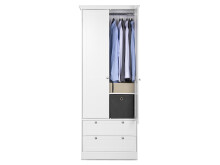 Kleiderschrank >Landsted< in Weiß - 80x200x51cm (BxHxT)
