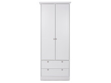 Kleiderschrank >Landsted< in Weiß - 80x200x51cm (BxHxT)