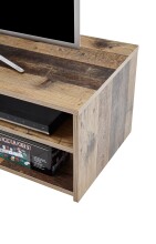 Lowboard >Gemma< 1 Klappe, 2 Fächer, Old Style dunkel, anthrazit - 120x32x38cm (BxHxT)