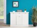Sideboard >Landsted< in Weiß - 120x90x40cm (BxHxT)