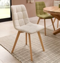 4-Fußstuhl >Belana< (2er Set) in beige, Buche - 55x89x46 (BxHxT)