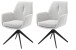 Armlehnstuhl >Enja< (2er Set) drehbar, beige, schwarz - 64x92x65 (BxHxT)