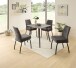 4-Fußstuhl >Jane< (2er Set) Federkern, grau, schwarz - 43x88x45 (BxHxT)