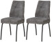 4-Fußstuhl >Jane< (2er Set) Federkern, grau, schwarz - 43x88x45 (BxHxT)