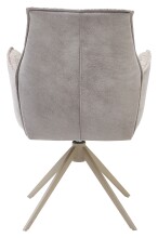 Armlehnstuhl >Kayla< (2er Set) drehbar, Bouclestoffbezug taupe, beige - 62x60x92 (BxHxT)