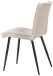 4-Fußstuhl >Lara< (4er Set) Bouclestoffbezug hellgrau, schwarz - 60x85x44 (BxHxT)