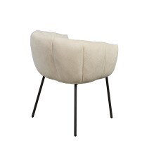 Armlehnstuhl >Pina< (2er Set) in beige, schwarz - 70x78x63 (BxHxT)