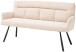 Polsterbank >Sofia< Federkern, Armlehnen, Cordbezug beige, schwarz - 180x93x69 (BxHxT)