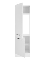 Kühlumbauschrank >Tirol< sofclose, L/R montierbar, Weiß matt - 60x212x57cm (BxHxT)