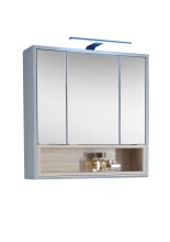 Badezimmer-Set >Tunis< (2-tlg. ) in Grau matt / Abs. Sonoma Eiche Dekor