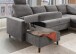 Wohnlandschaft >Pris< Schlaffunktion, Stauraum, dunkelgrau - 153x305x75x200 (LxBxHxT)