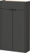 Schuhschrank >GW-AMECA< hängend / stehend, Graphit / Navarra-Eiche-Dekor - 56x97x22cm (BxHxT)