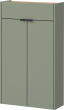 Schuhschrank >GW-AMECA< hängend / stehend, Taupegrün/ Navarra-Eiche-Dekor - 56x97x22cm (BxHxT)