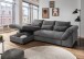 Polsterecke >Felicia< Stauraum, Schlaffunktion, Cord grau - 302x89x188cm (BxHxT)