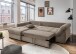 Polsterecke >Felicia< Schlaffunktion, Stauraum, Cord grau-braun - 302x89x188cm (BxHxT)