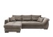 Polsterecke >Felicia< Schlaffunktion, Stauraum, Cord grau-braun - 302x89x188cm (BxHxT)