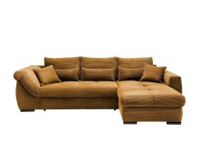 Polsterecke >Felicia< Schlaffunktion, Stauraum, Cord gold - 302x89x188cm (BxHxT)