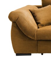 Polsterecke >Felicia< Schlaffunktion, Stauraum, Cord gold - 302x89x188cm (BxHxT)