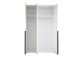 Drehtürenschrank >Kevo< 2 Böden, 2 Stangen, Weiß, Dekor - 135x225x52cm (BxHxT)