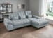 Polsterecke >Devland< Schlaffunktion, Stauraum, Cord Aqua - 273x105x189cm (BxHxT)