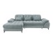 Polsterecke >Devland< Schlaffunktion, Stauraum, Cord Aqua - 273x105x189cm (BxHxT)