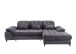 Polsterecke >Devland< Schlaffunktion, Kopfteilverstellung, Cord grau - 273x105x189cm (BxHxT)