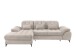 Polsterecke >Devland< Schlaffunktion, Kopfteilverstellung, Cord beige - 273x105x189cm BxHxT