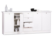 Sideboard >Landsted< in Weiß - 200x90x40cm...