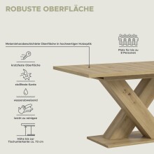 Kulissen-Esstisch >Motion< ausziehbar, artisan oak Dekor - 150/190x76x90cm (BxHxT)
